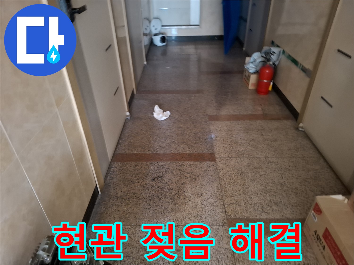 현관 젖음 해결 - 신속 완벽 - 신림동 누수 전문