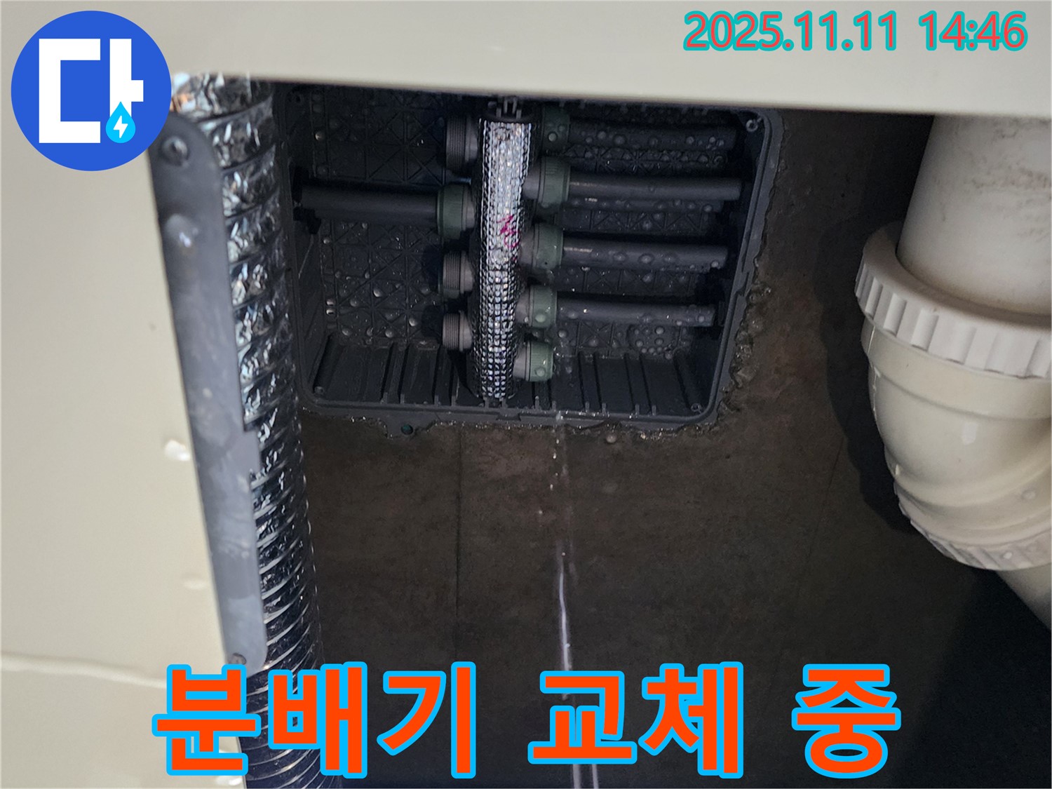 분배기 누수 - 분배기 교체 작업