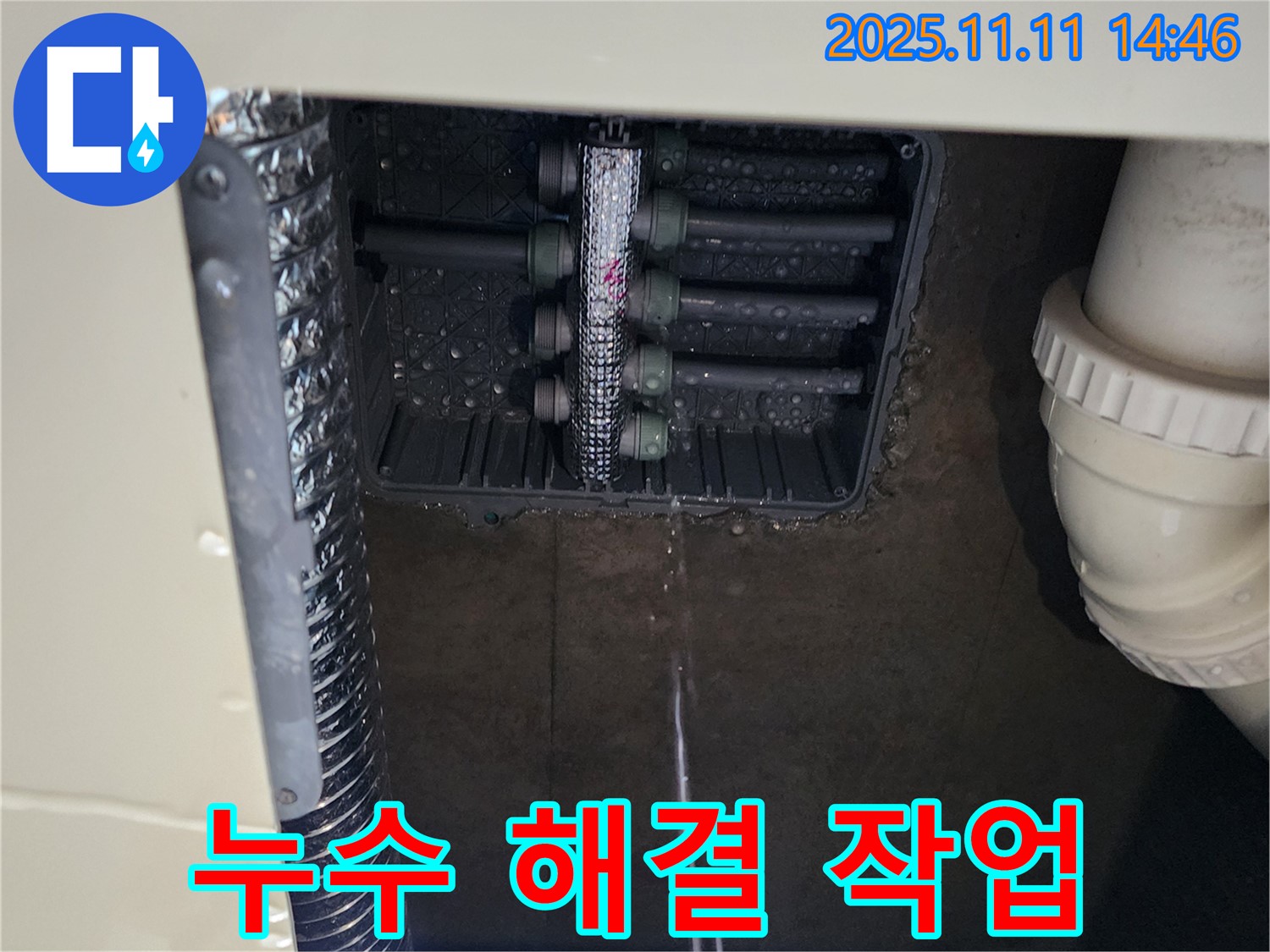 분배기 누수 - 해결 작업 진행 중
