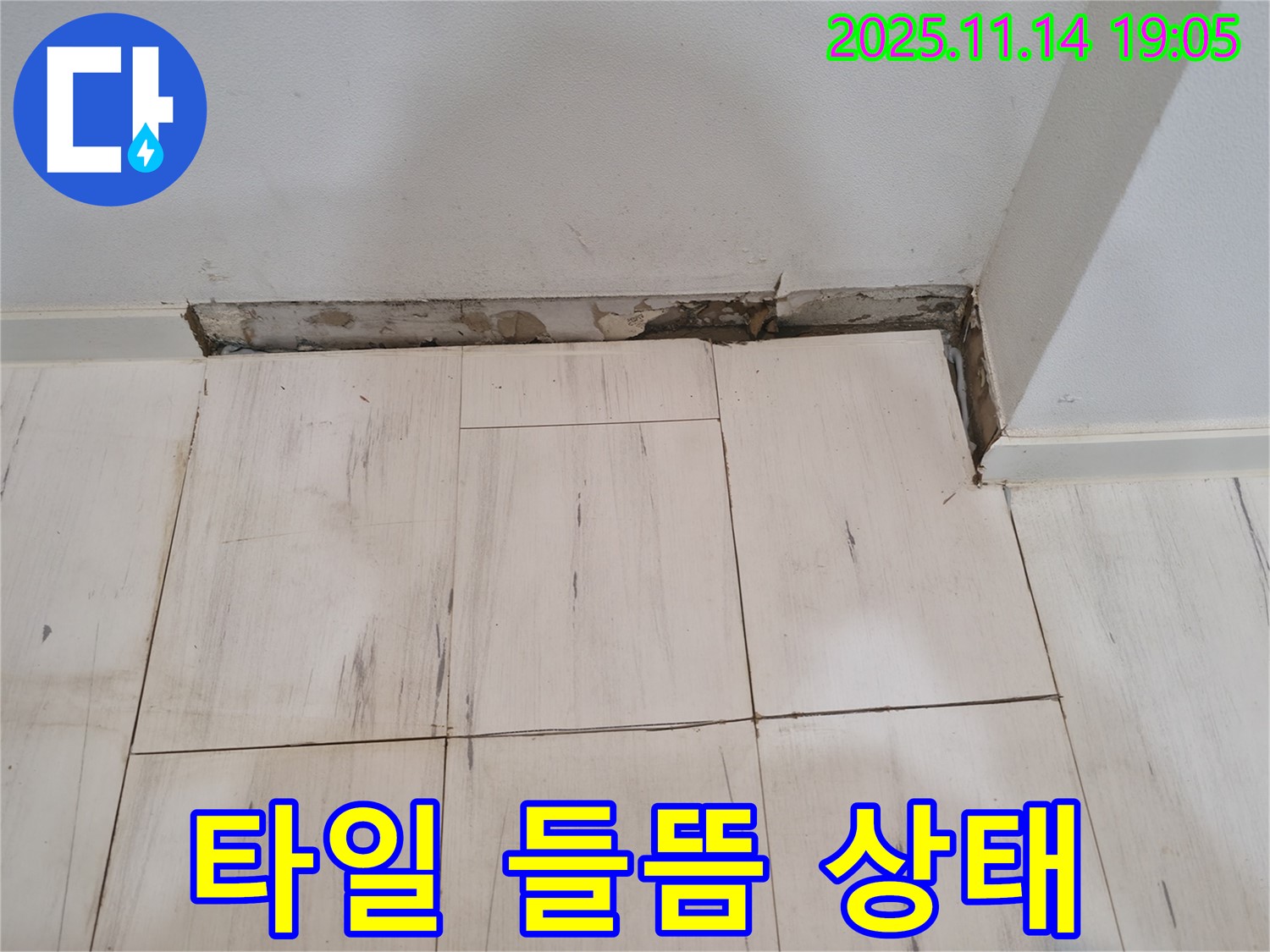 타일 들뜸 - 누수 문제의 심각성 인지