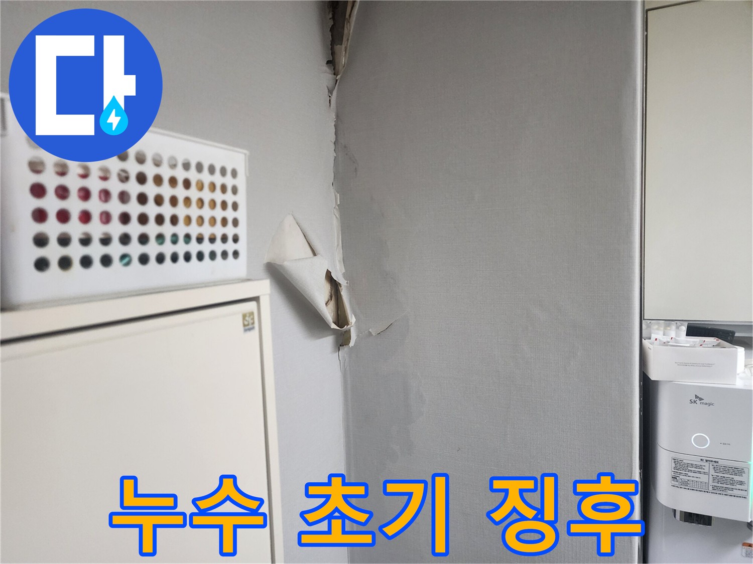 권선동 천장 벽지 변색 및 젖음 - 누수 초기 징후 의심