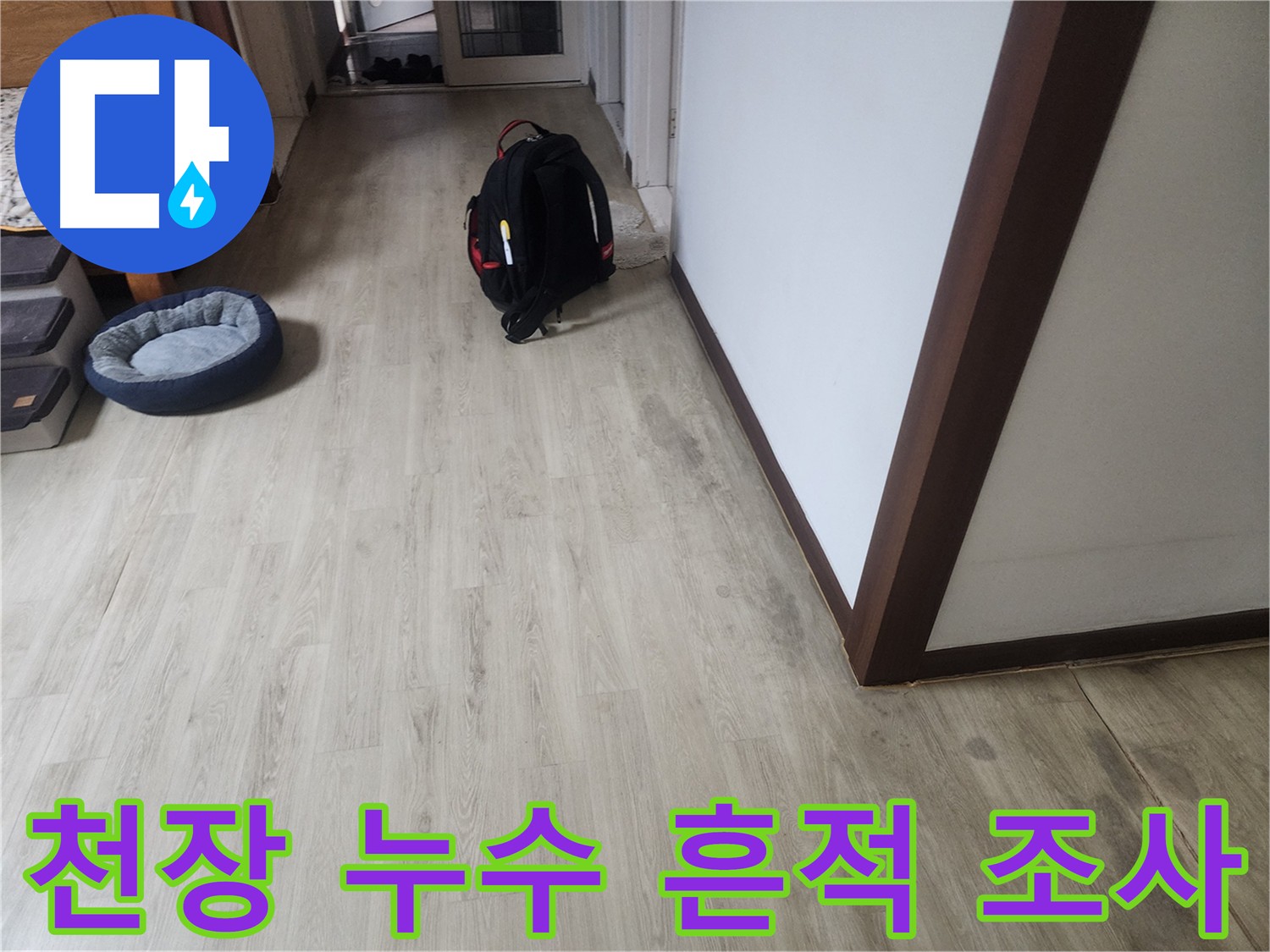 권선동 누수 - 화장실 천장 누수 흔적 조사 및 탐지 장비 활용