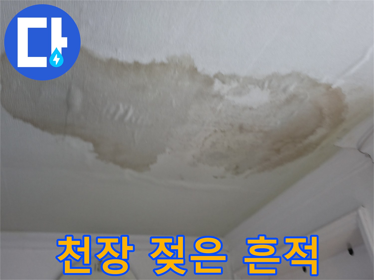 영등포 대림동 아파트 누수로 인한 천장의 젖은 흔적 - 누수 피해