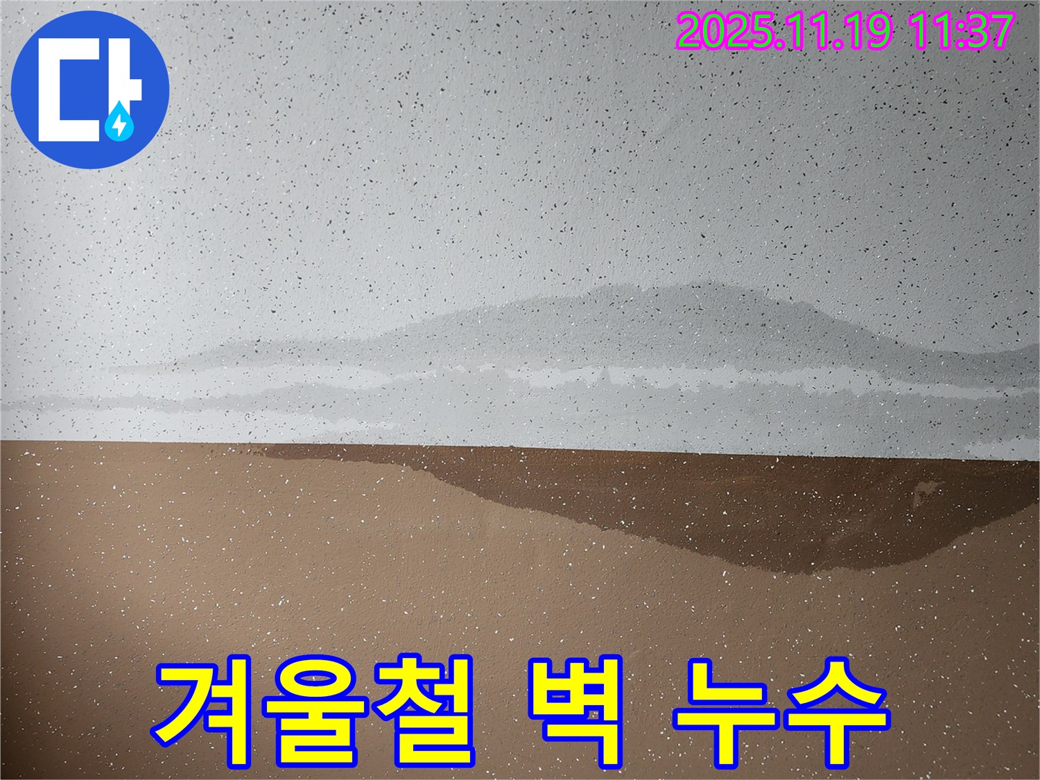겨울철 벽 누수 - 동파 가능성