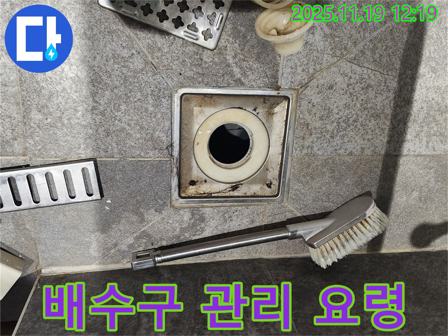 배수구 관리 요령 - 청소 후 깨끗한 모습