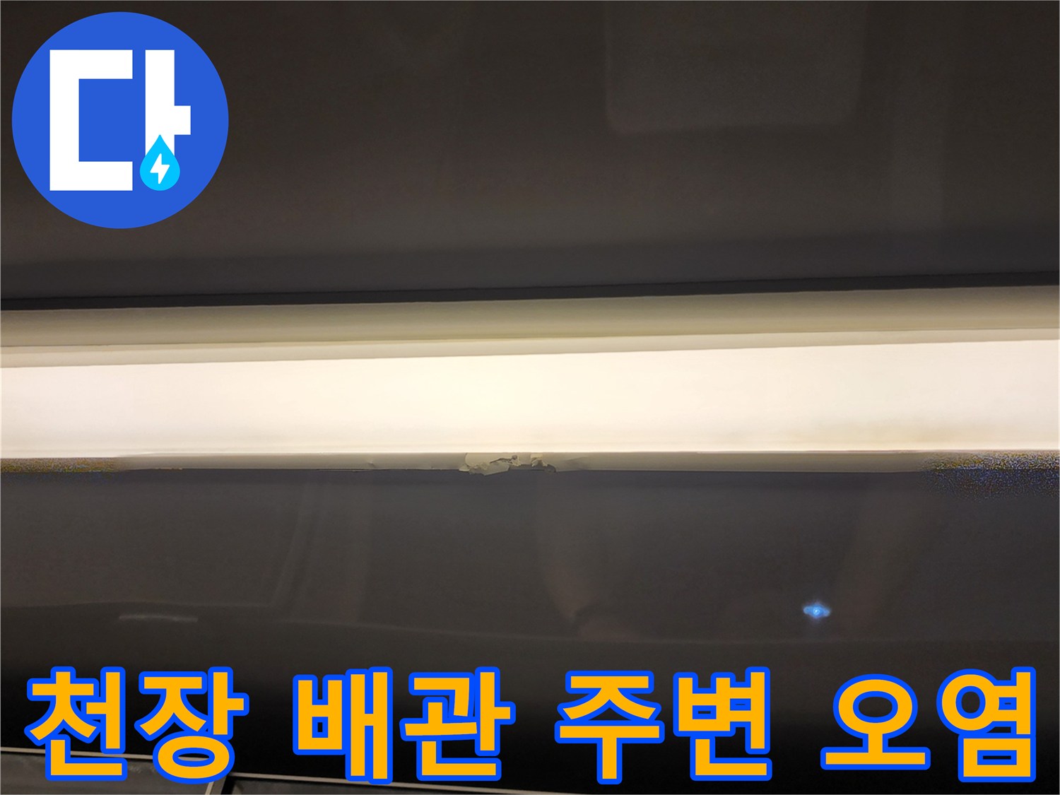 배수-파이프-주변의-습한-상태를-포착한-사진