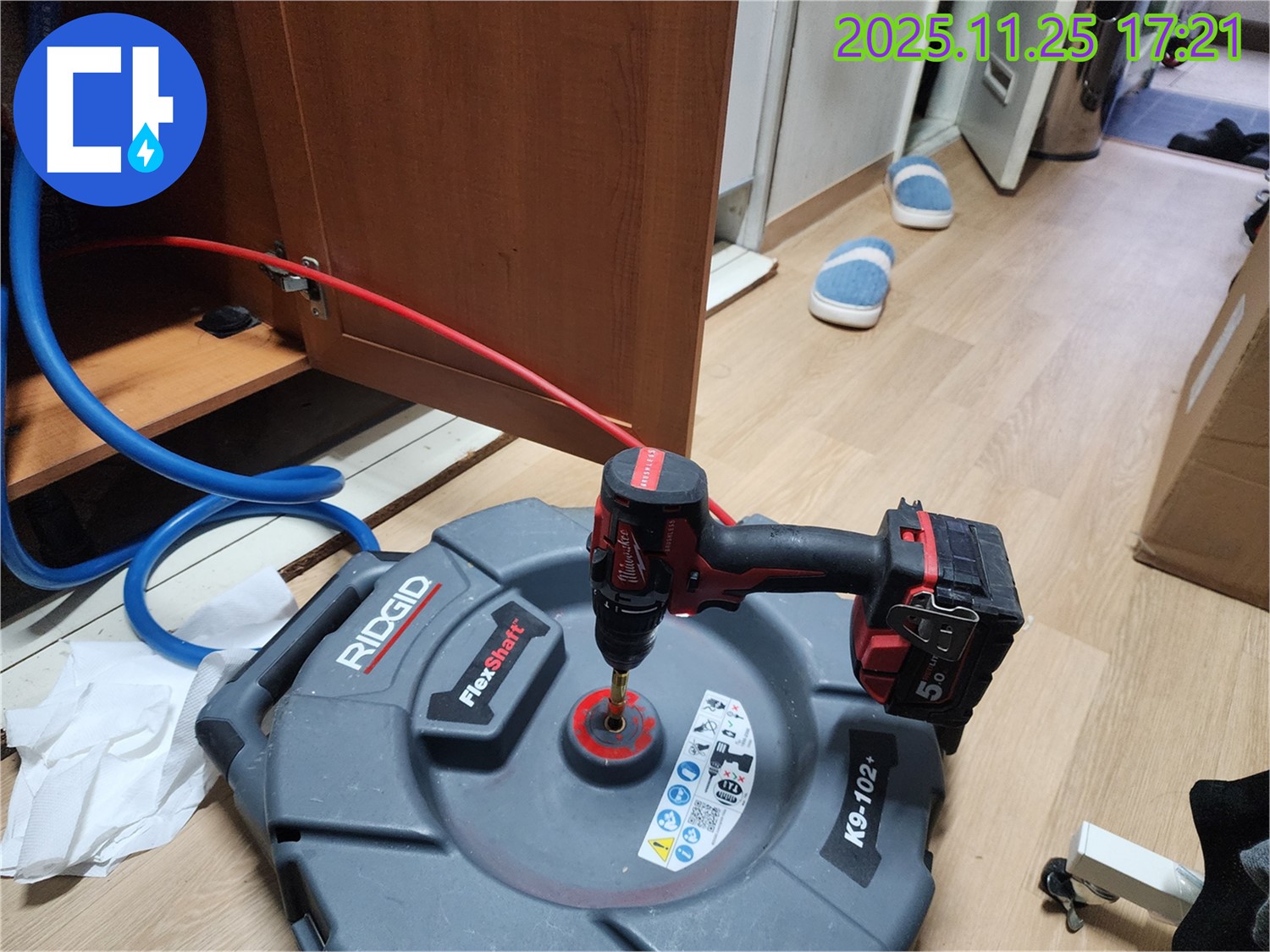 공릉2단지 싱크대 배수구 막힘 - FlexShaft 장비로 빠르고 확실하게 해결했습니다.
