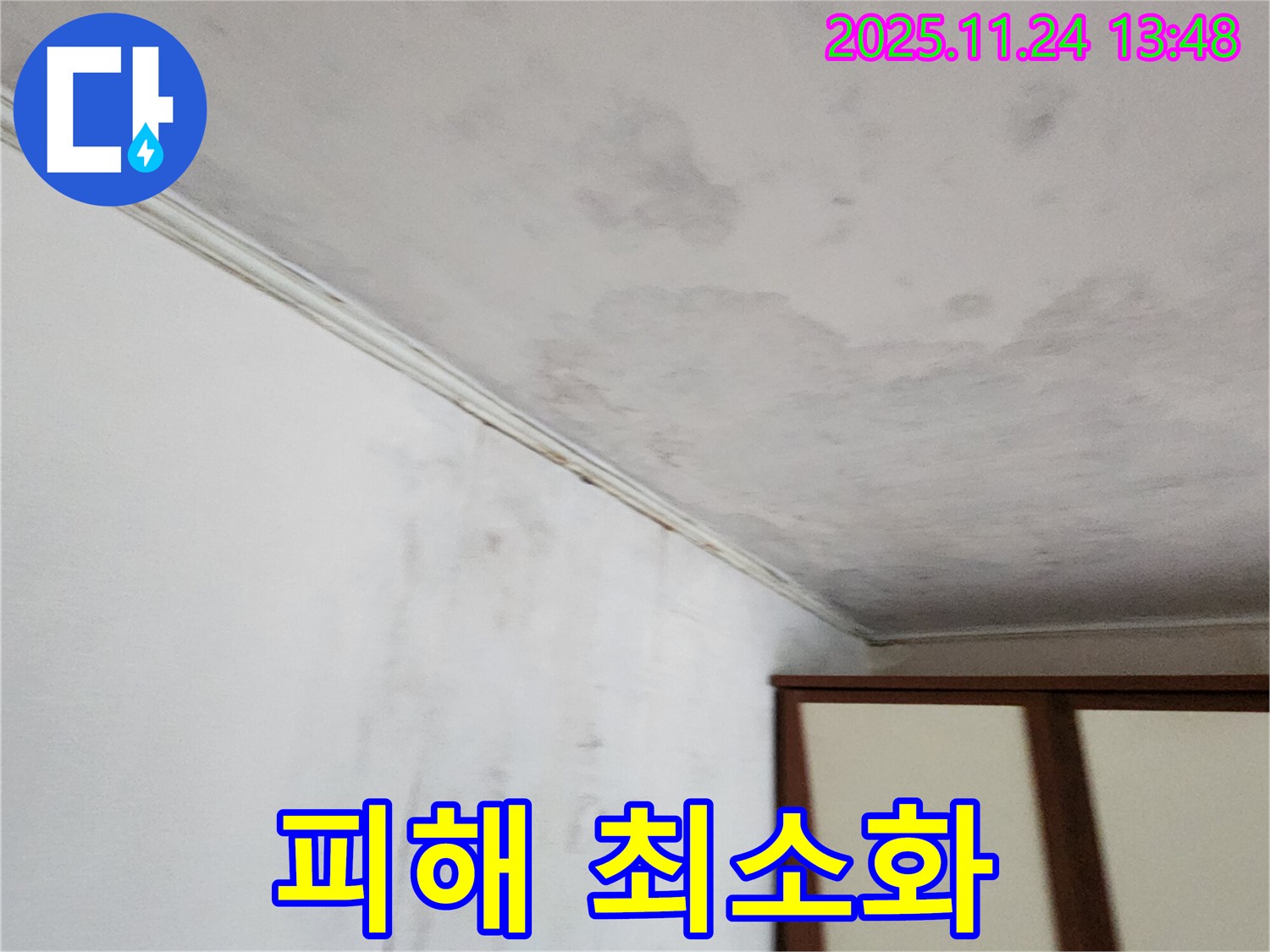 누수 피해 - 최소화 - 신속한 조치