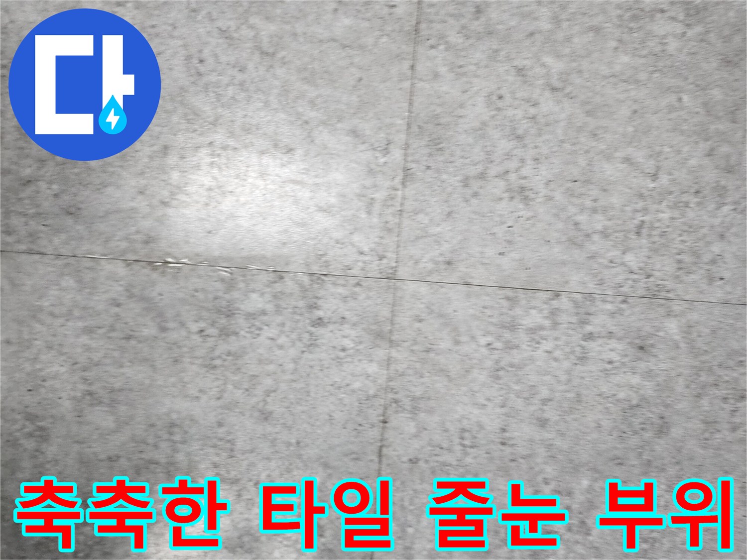 습기를 머금고 있는 타일 사이 공간