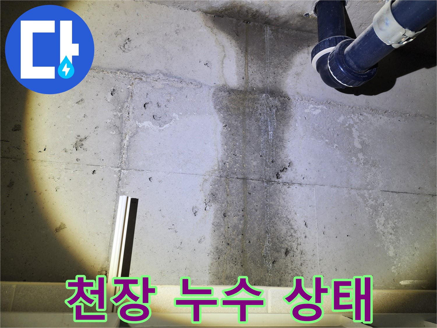 동두천 지행동 아파트 천장 누수 - 누수 상태 상세 확인