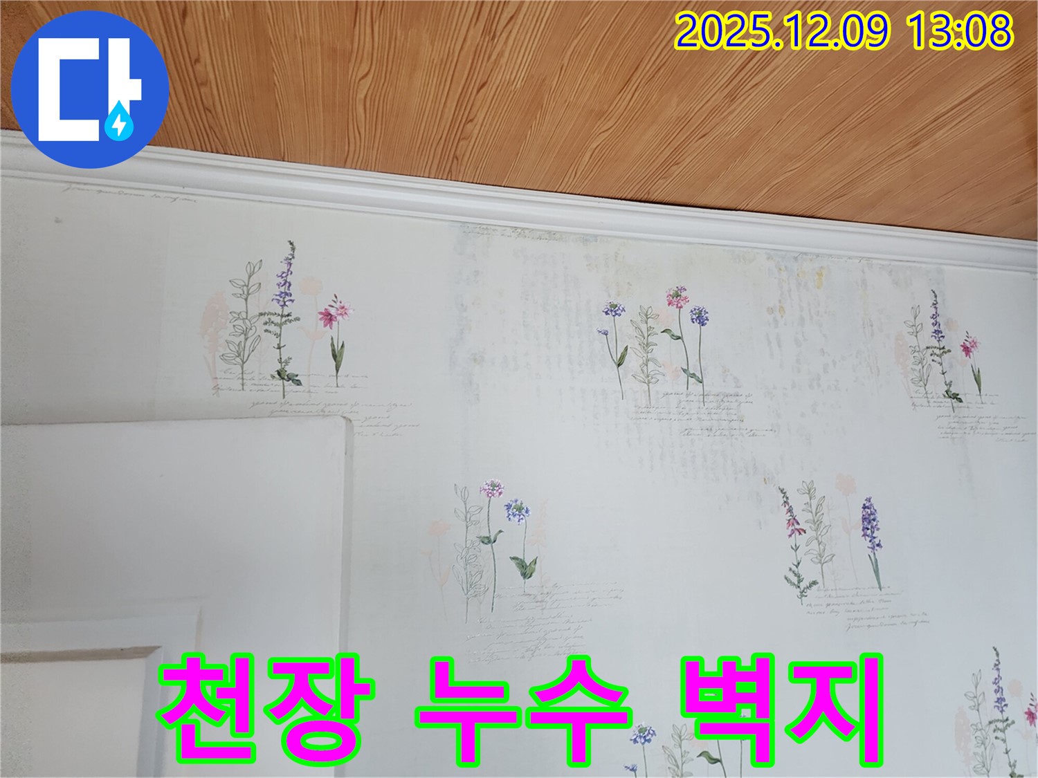 천장 누수 - 벽지 훼손 - 관계 진단