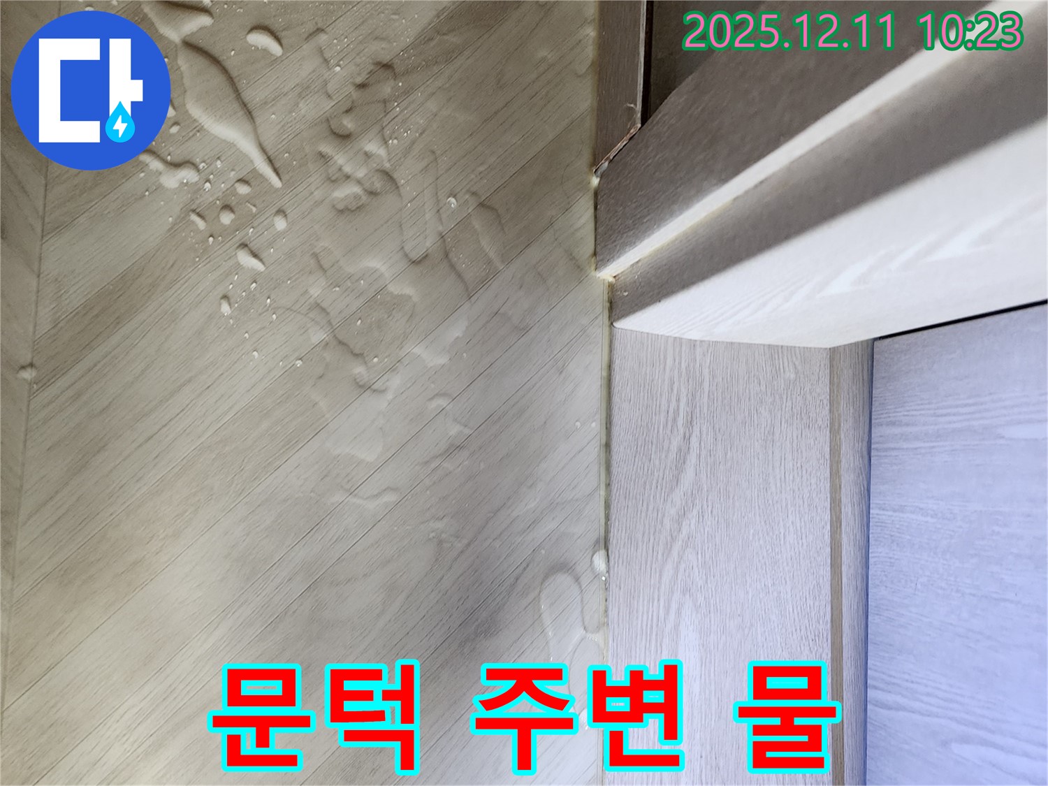 영중면 누수 - 문턱 주변 물, 누수 전문가에게