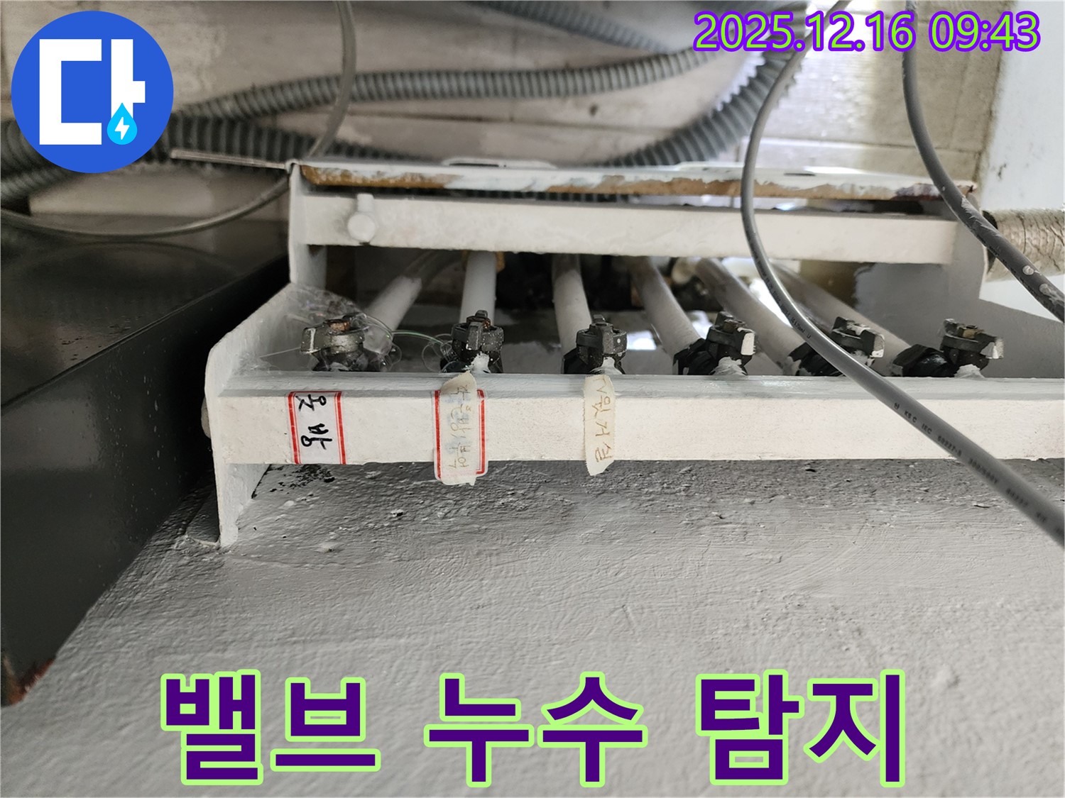 포천 - 분배기 밸브 누수 탐지 장비 사용