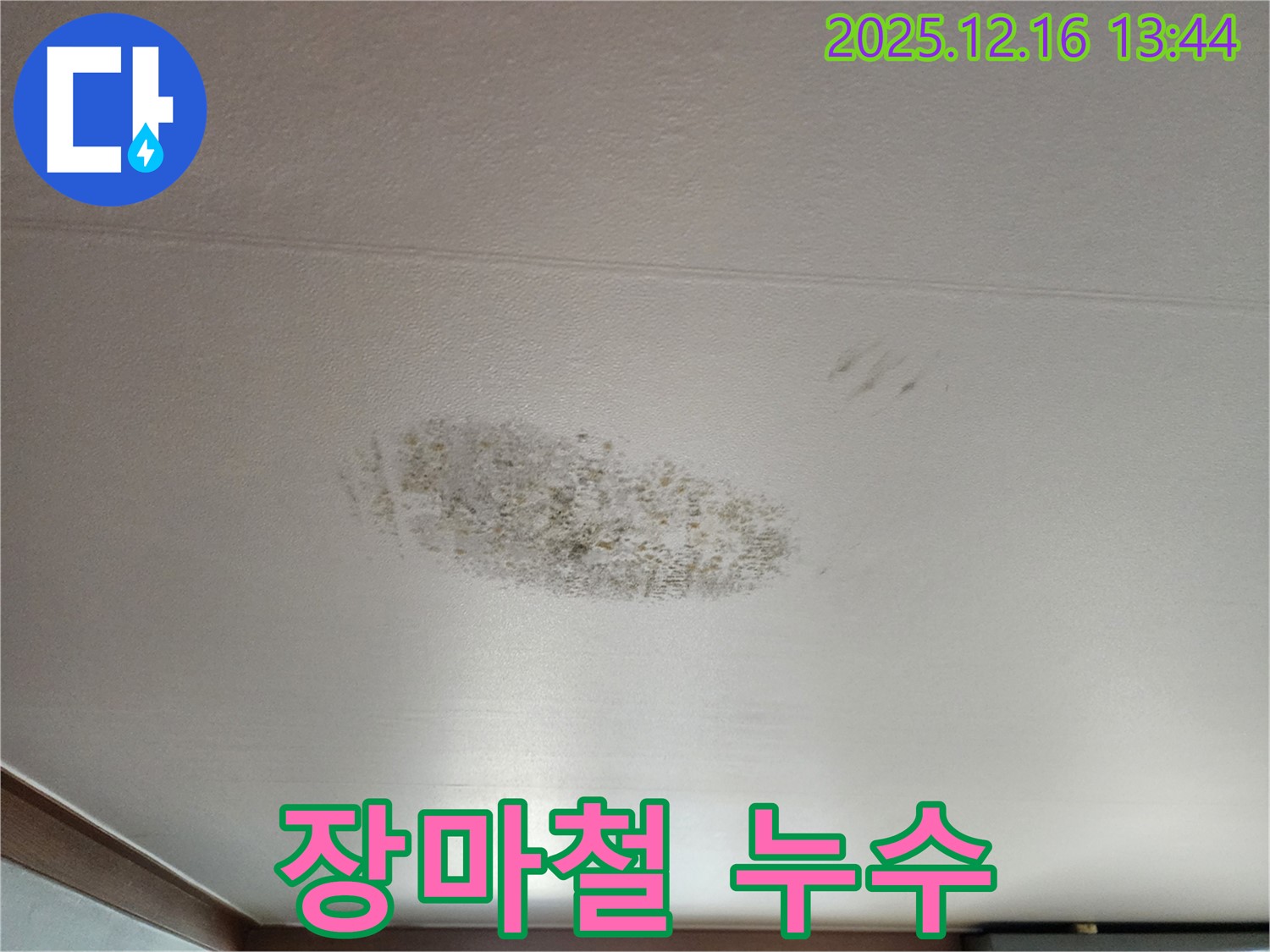 소홀리 천장 누수 - 장마철 빗물 누수