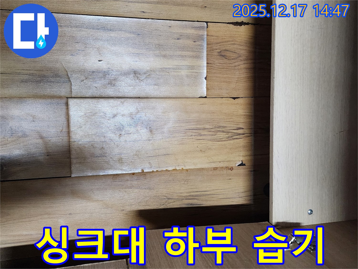 싱크대 하부 습기 제거 - 쾌적한 환경 조성