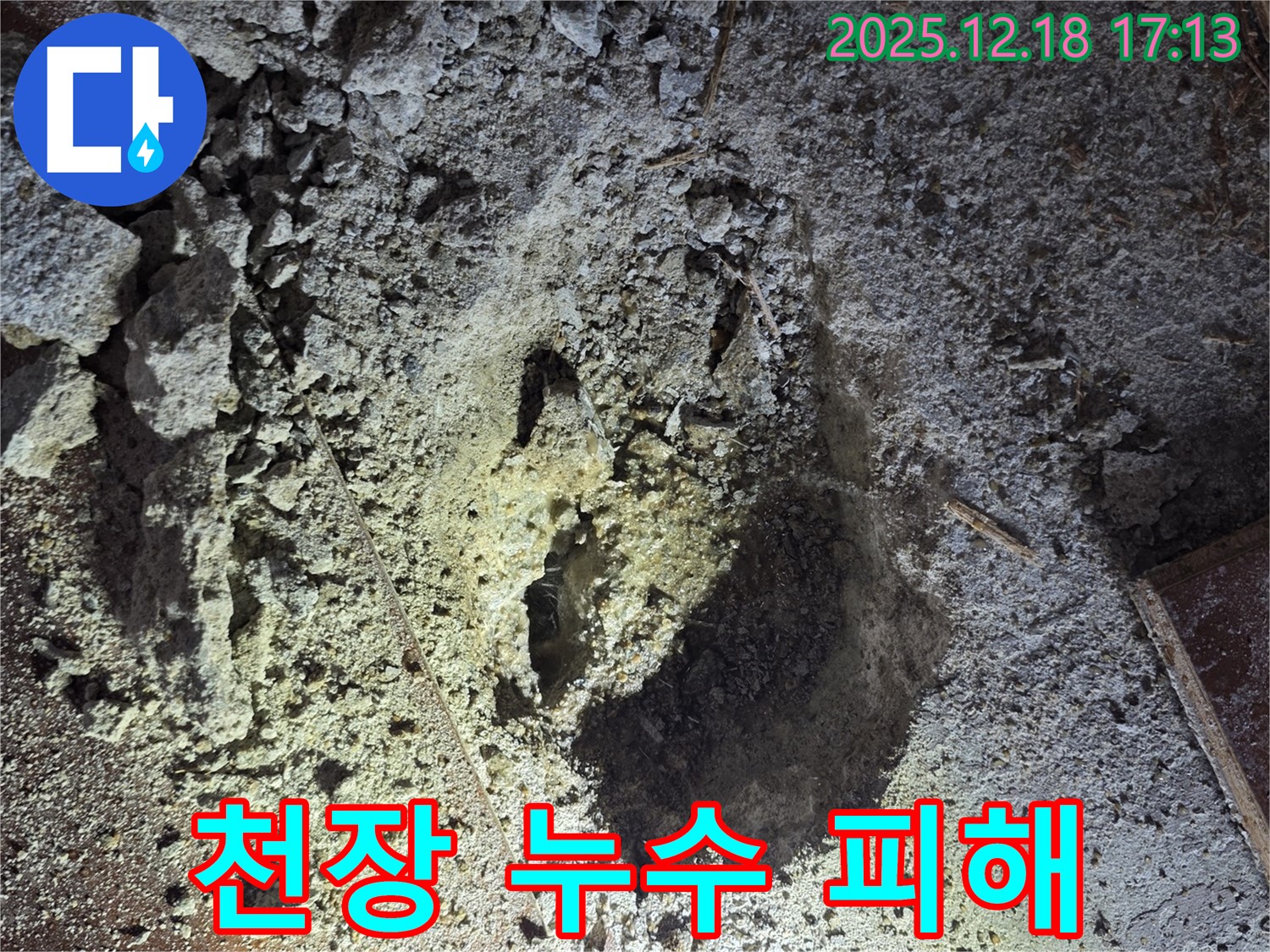 천장 누수 - 누수로 인한 피해
