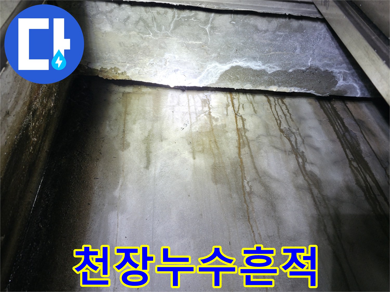 지하층-천장-벽면-누수-물줄기-자국