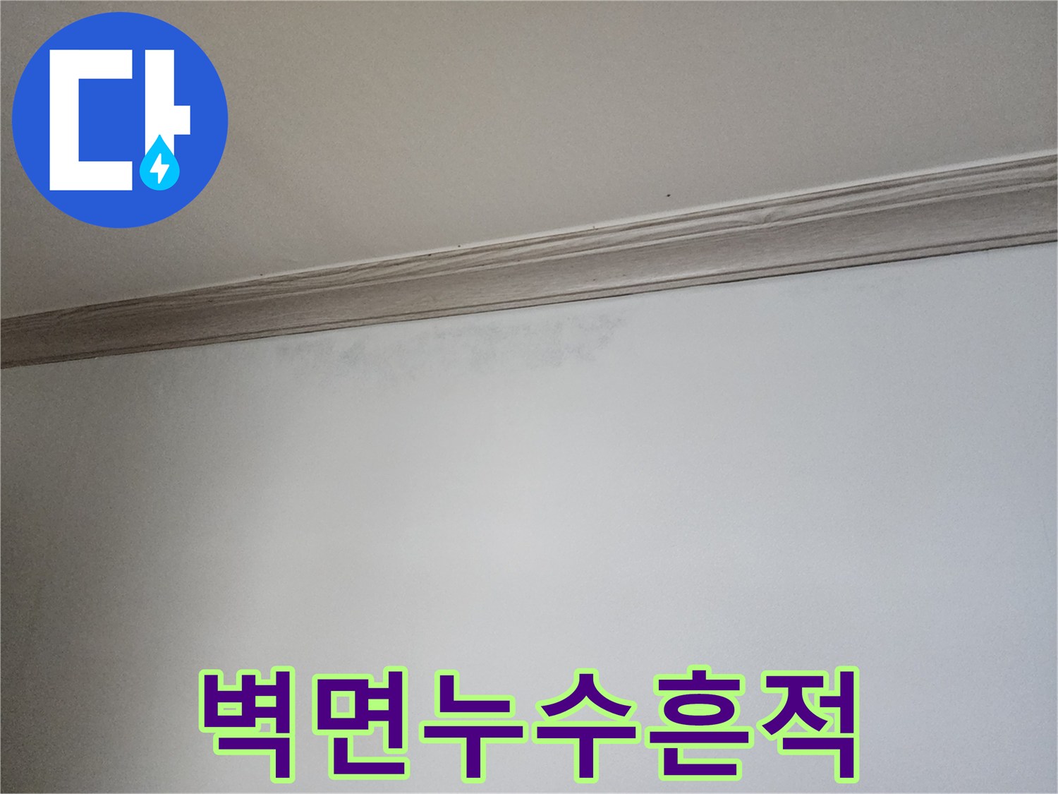 천장-몰딩-라인을-따라-발생한-물자국