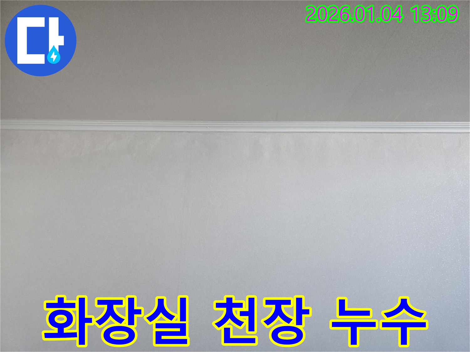 화장실 천장 - 물 떨어짐 - 독서당로 누수