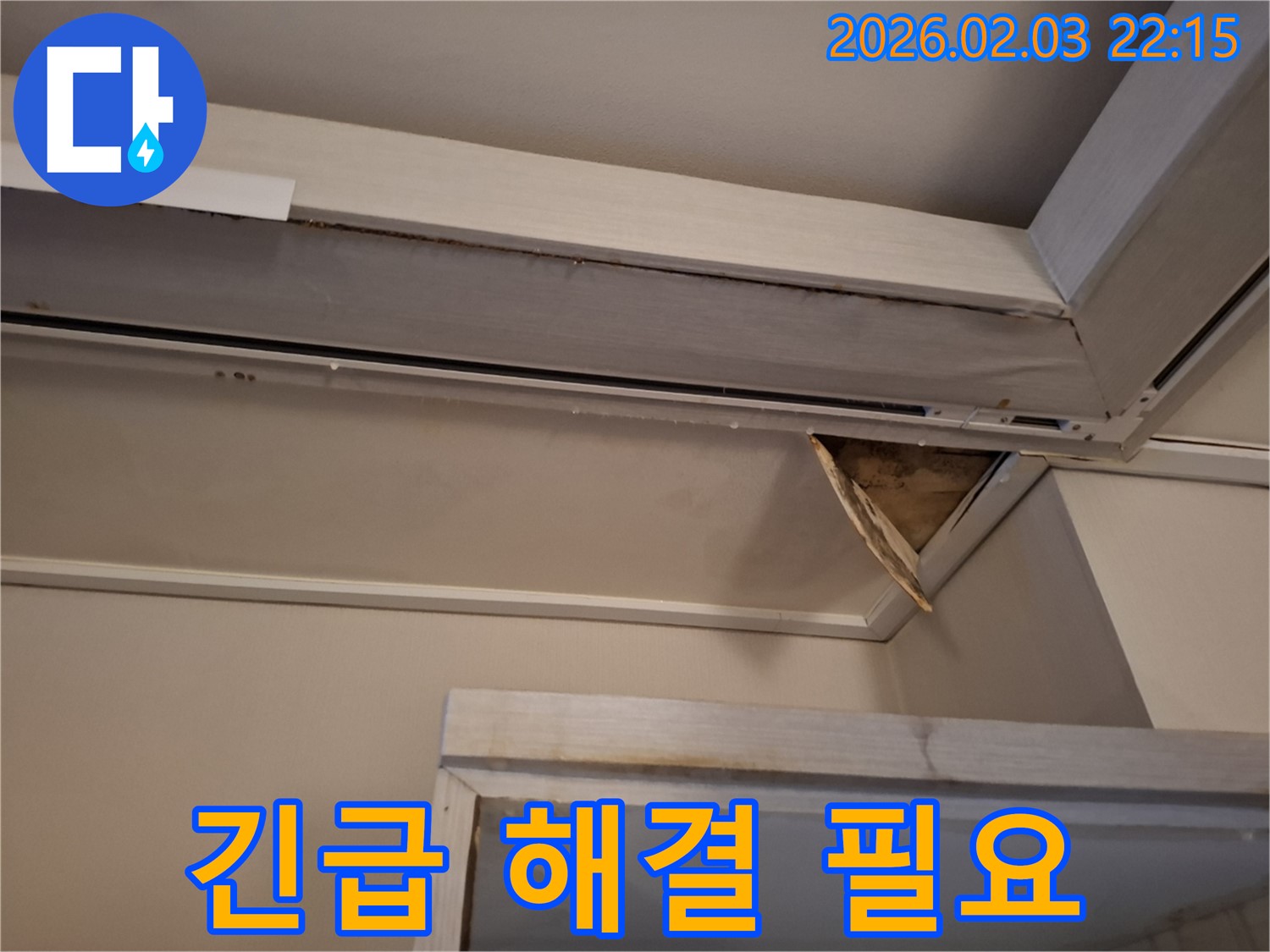 천장 누수 - 긴급 해결 필요