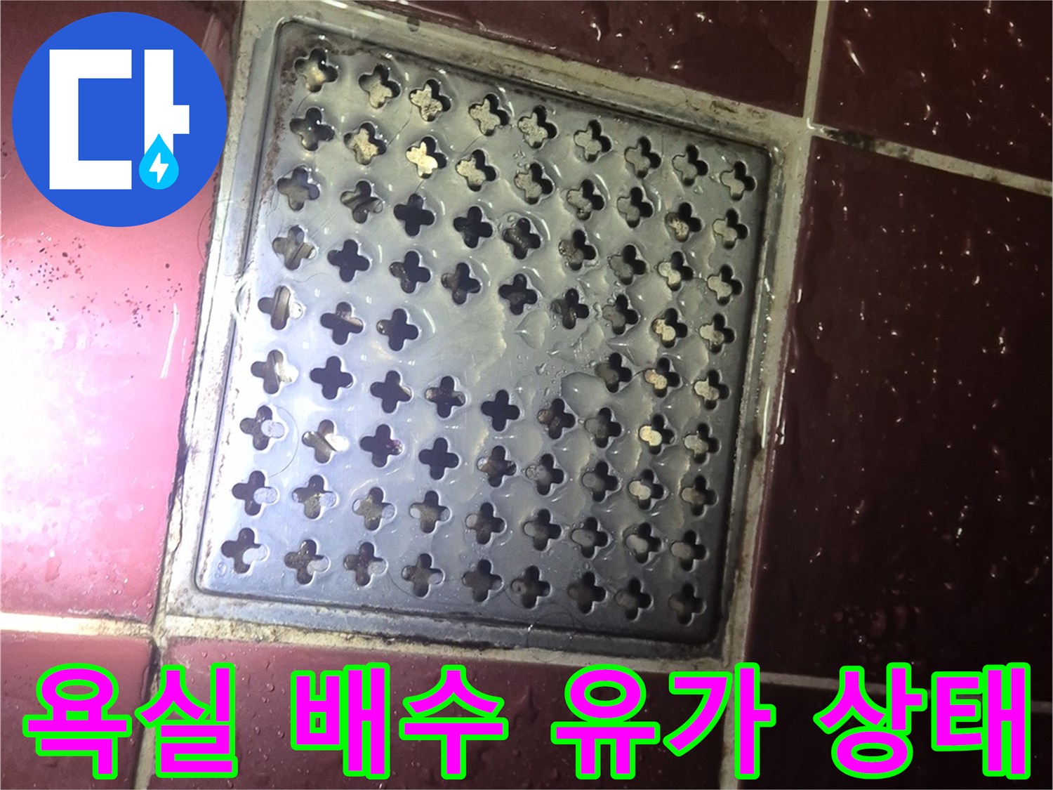 양주 백석읍 현장 - 욕실 바닥 배수구 점검 사진