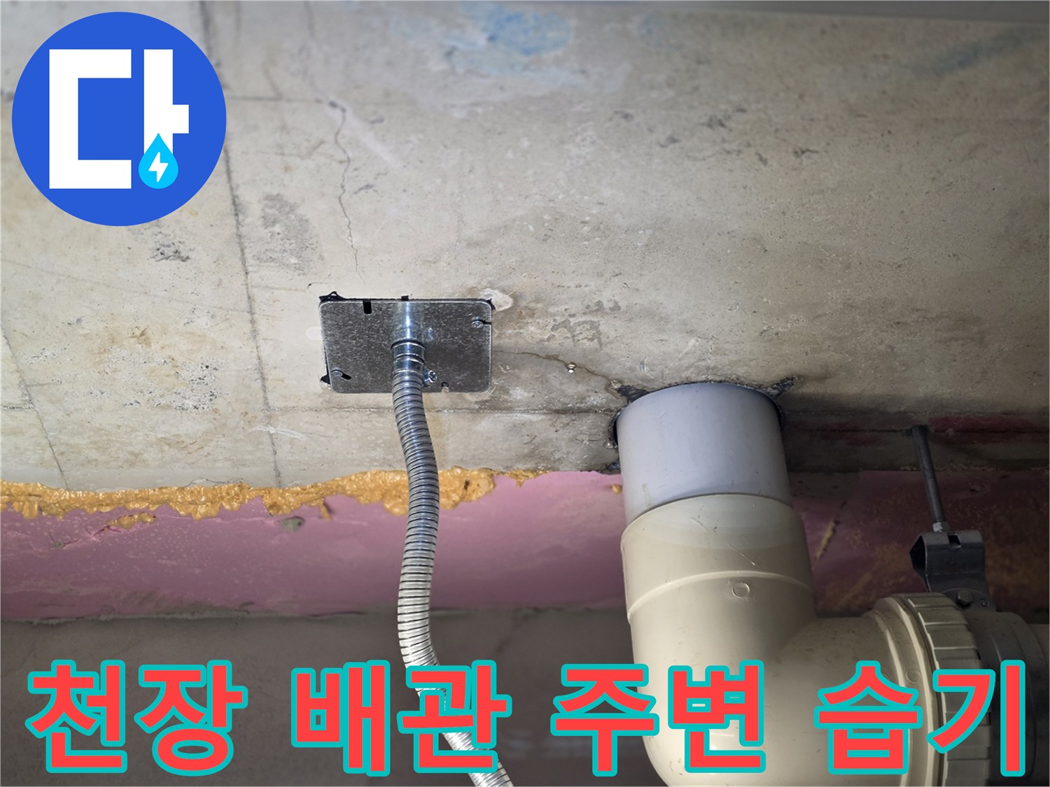 하수배관-주변-슬래브-틈새-물비침-확인