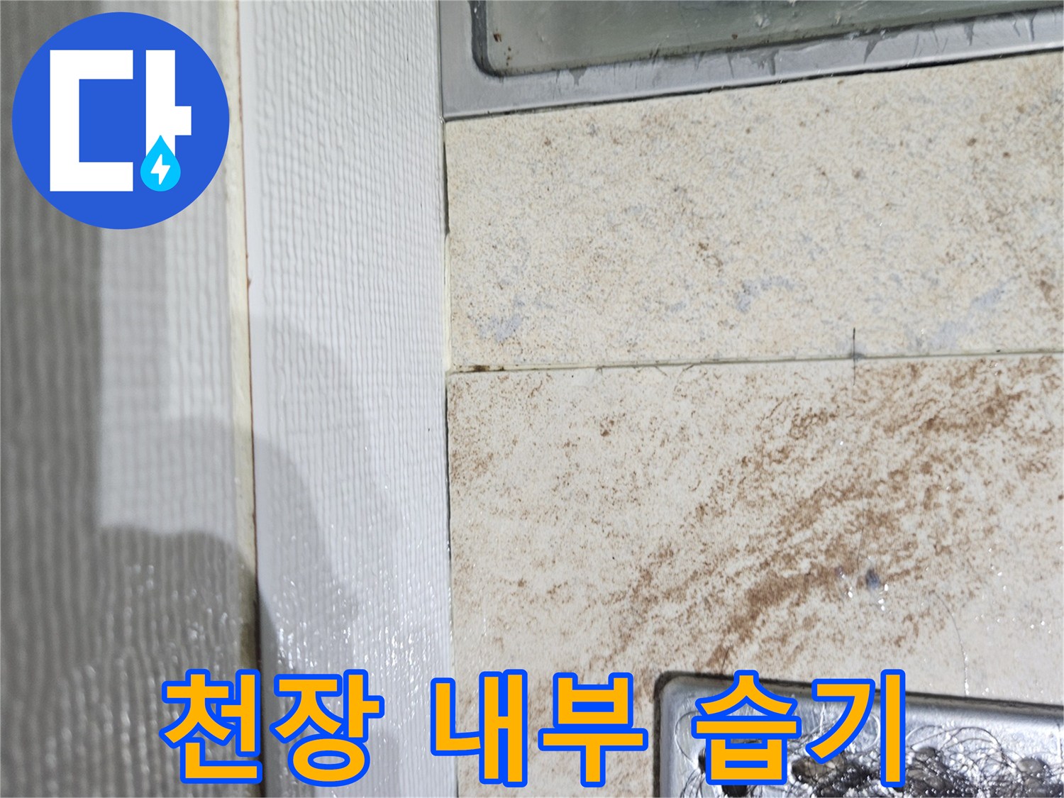 화장실-천장-내부-배관-습기-상태
