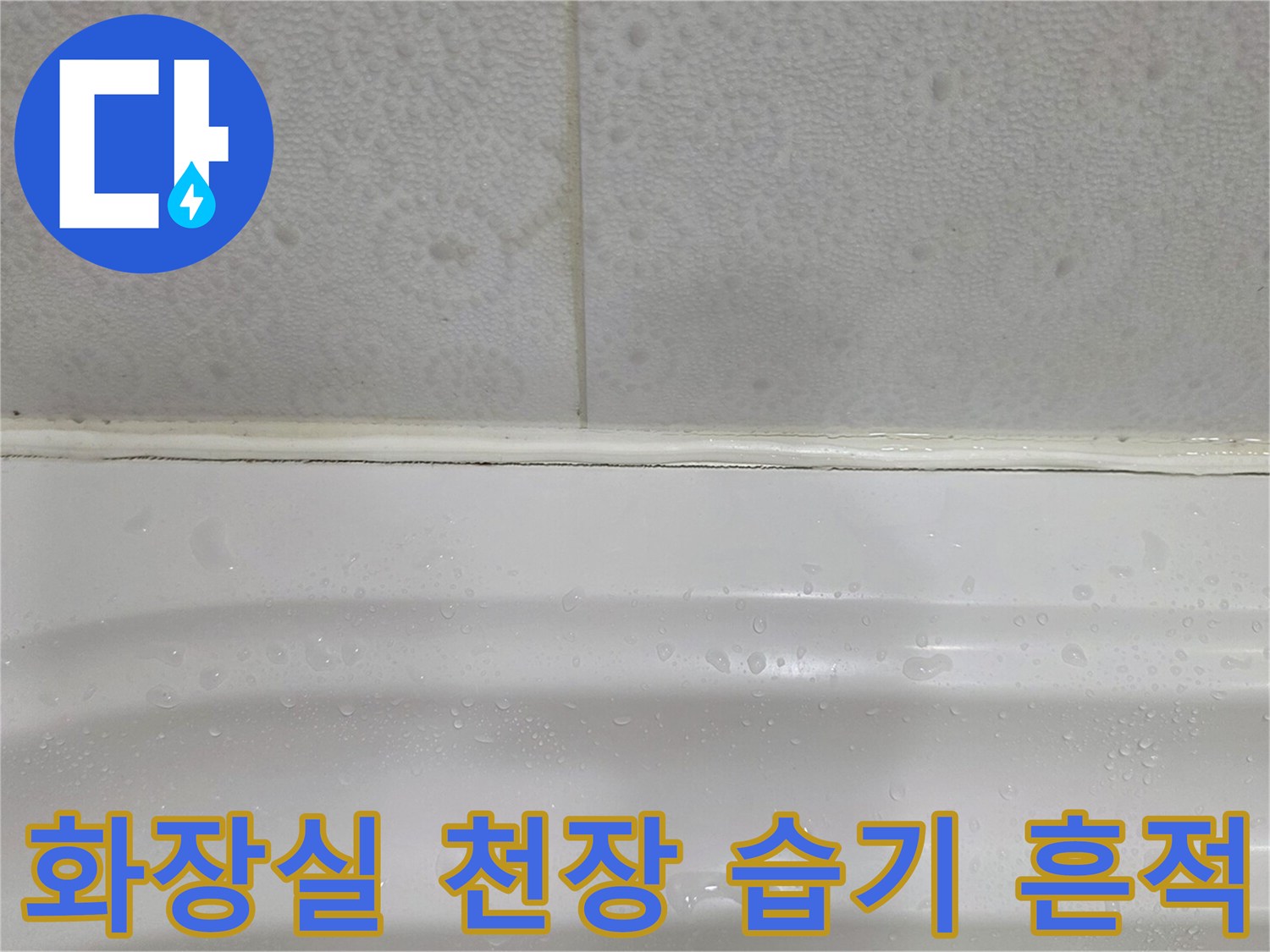 화장실-천장재-틈새의-물기-및-젖음-상태