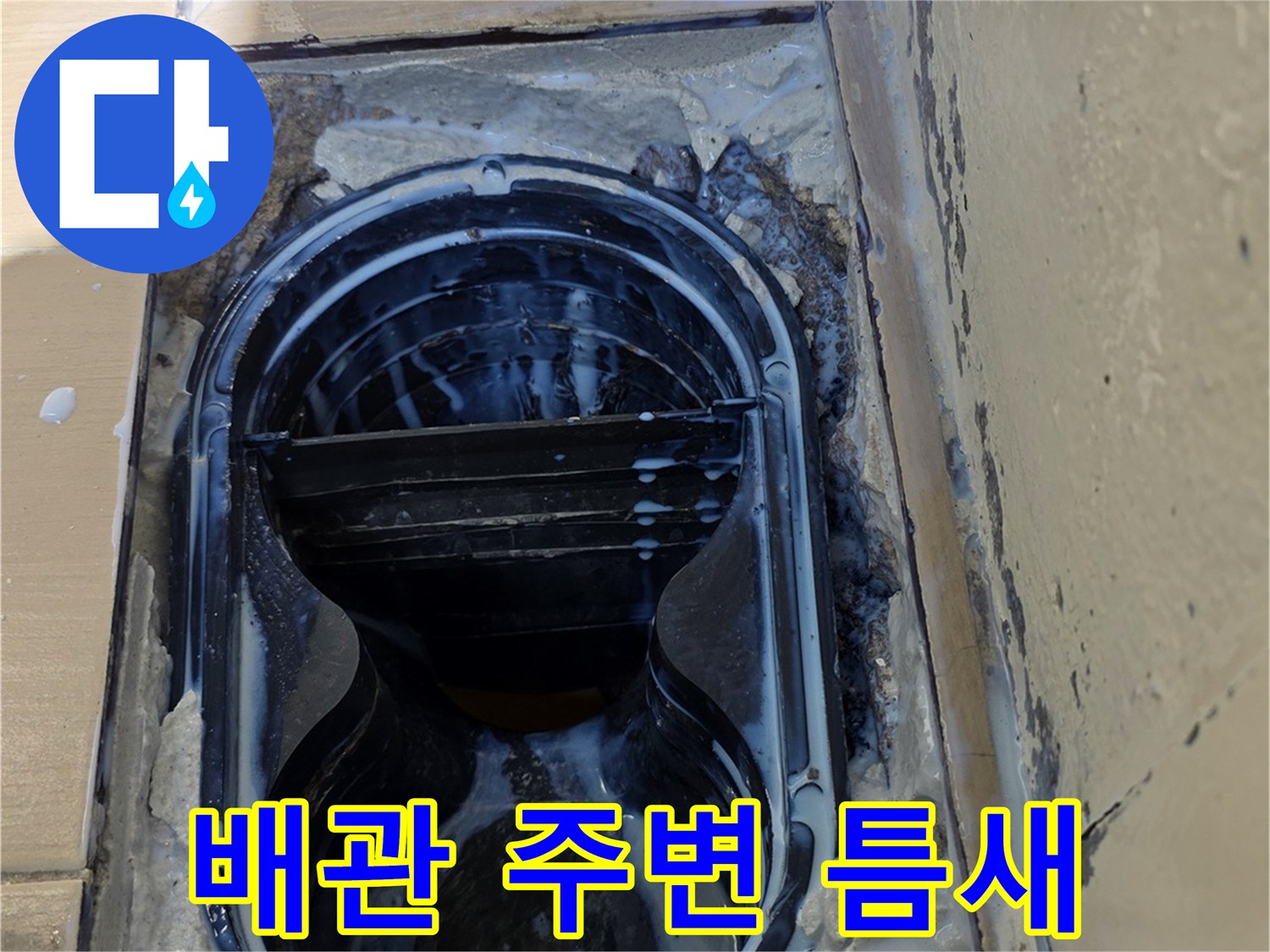 배수관-입구-주변의-방수층-결함-상태