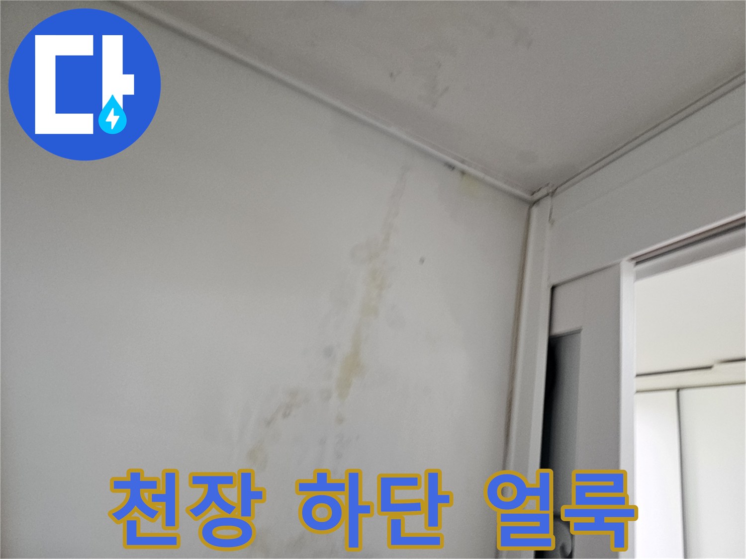 천장-하단부의-누수-물번짐-흔적
