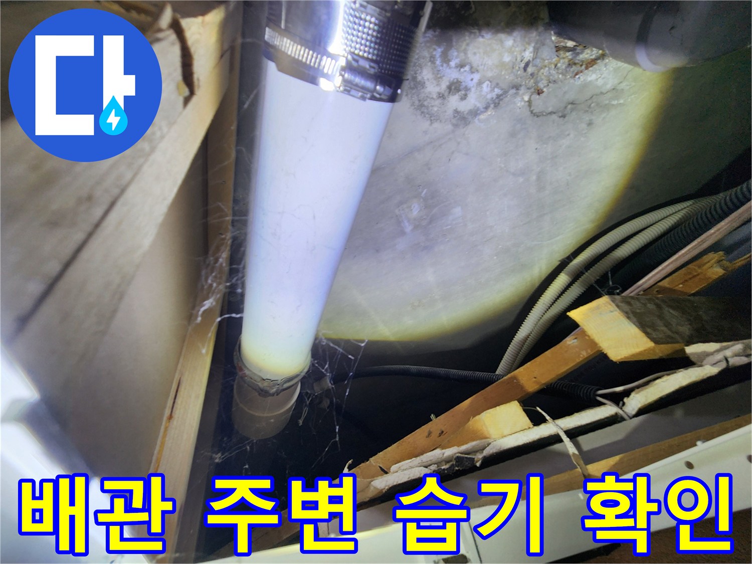 PVC-배관 주변의 습기와 오염 상태