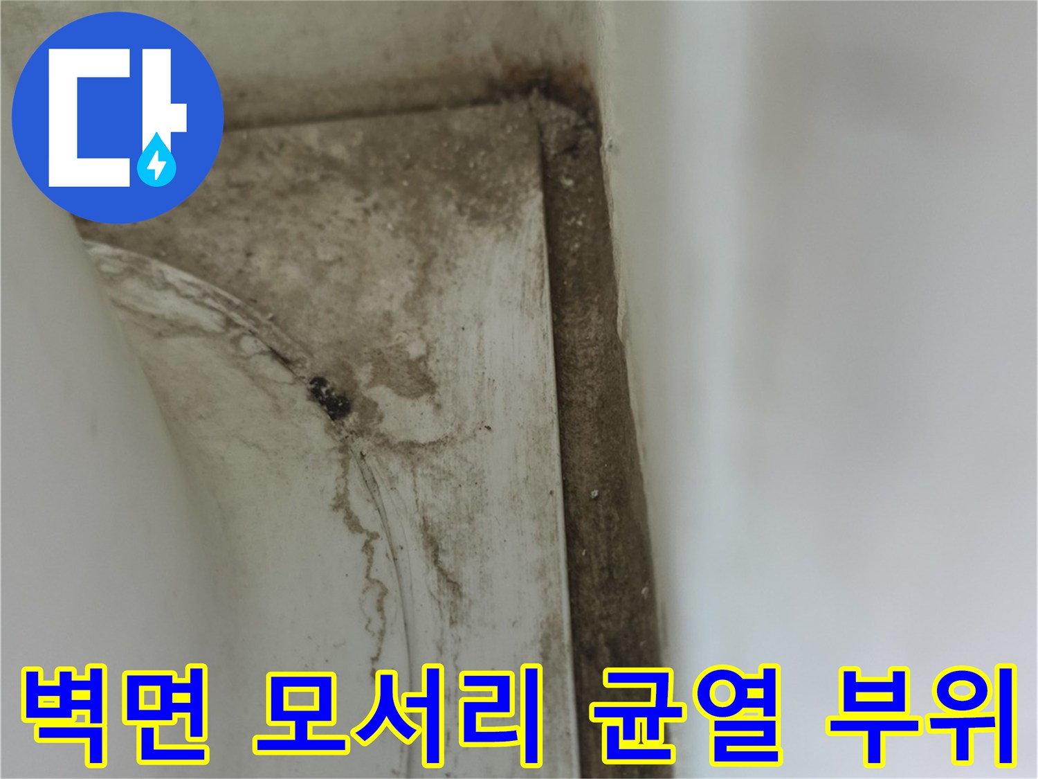 배수파이프-하단-틈새-누수-흔적