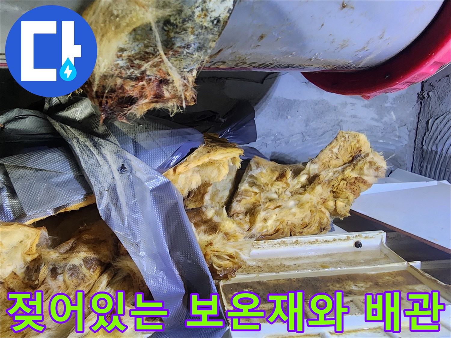 오염된-배관-주변의-축축한-상태