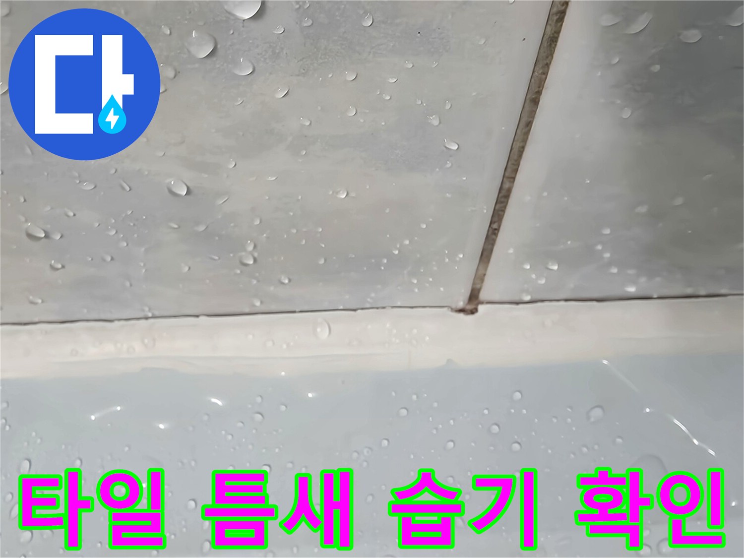 화장실-타일-사이-습기-머금은-상태