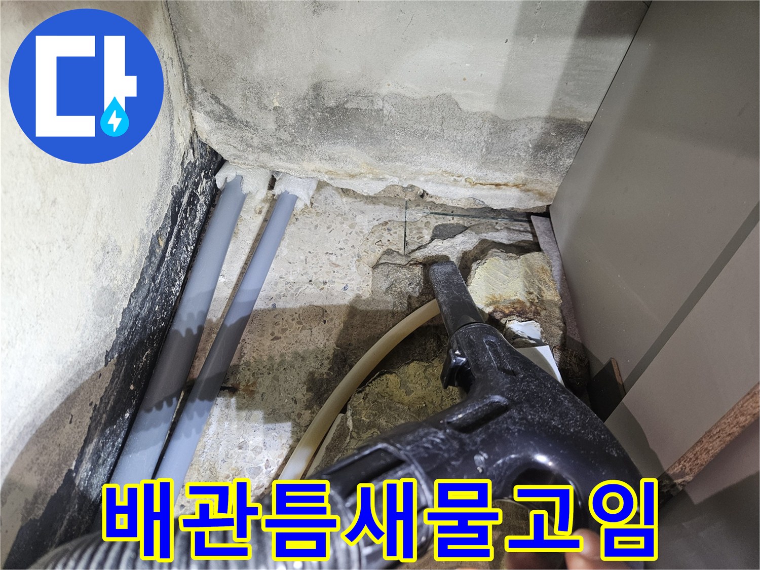 샤워실-배관-주변의-습기-및-물고임-현상