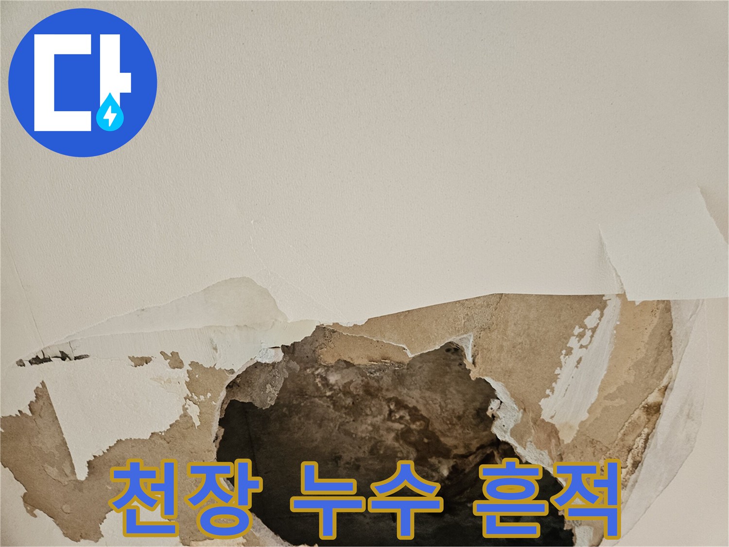 동작구-아파트-천장-누수-흔적-및-훼손-상태