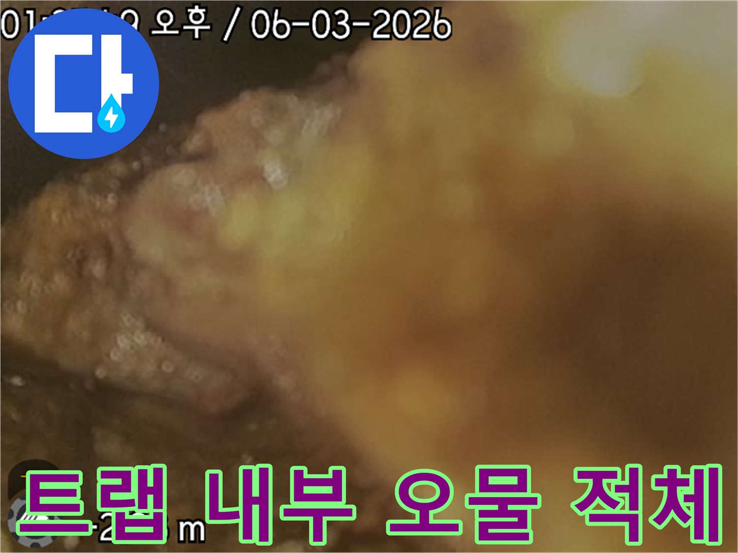 소재구-트랩-내부의-심각한-슬러지-적체