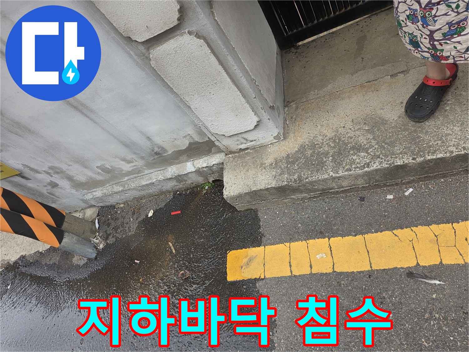 지하-실내-바닥-물고임-및-습기-상태