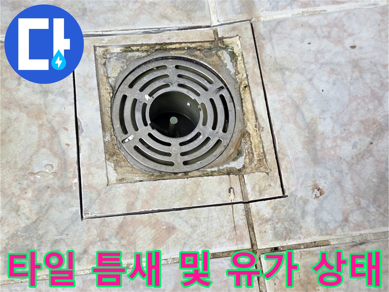 세탁실-바닥-배수구-주변-방수층-파손-현장