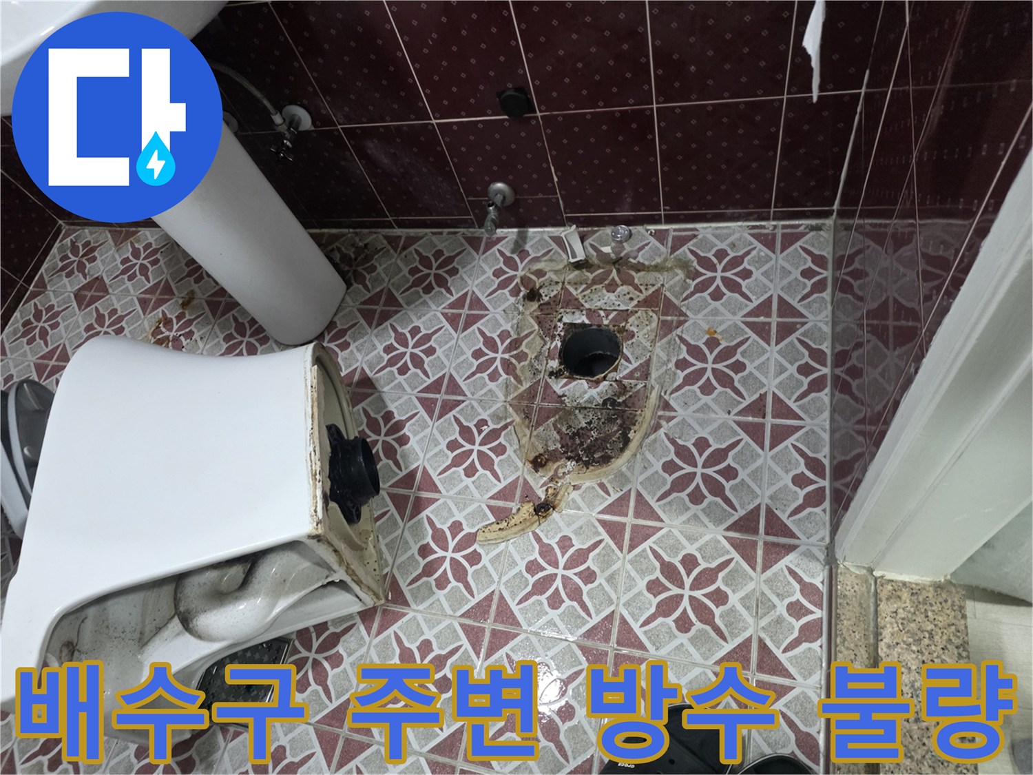 화장실-배수구-유가-주변-오염된-상태