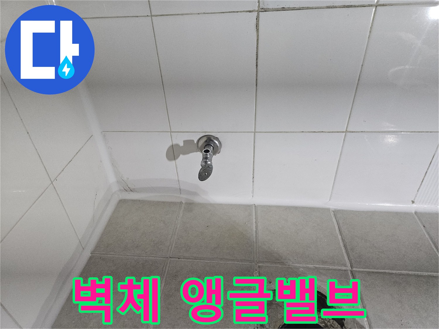 화이트 타일-돌출된 급수 장치