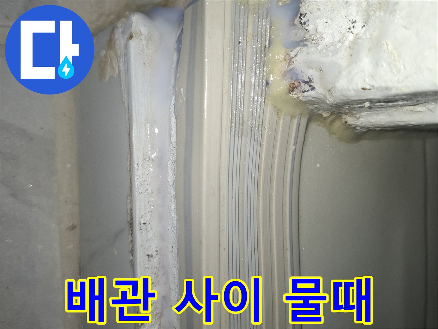 천장-마감재-사이의-축축한-누수-흔적