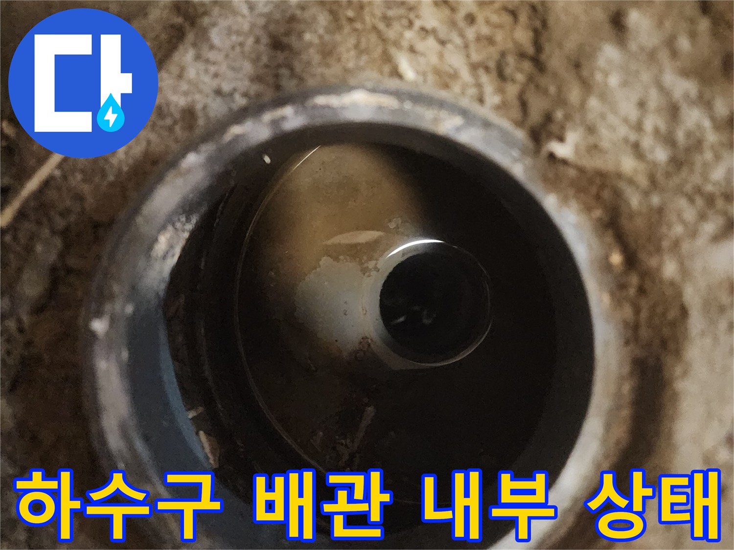 오염된-물이-고여있는-배수구-내부