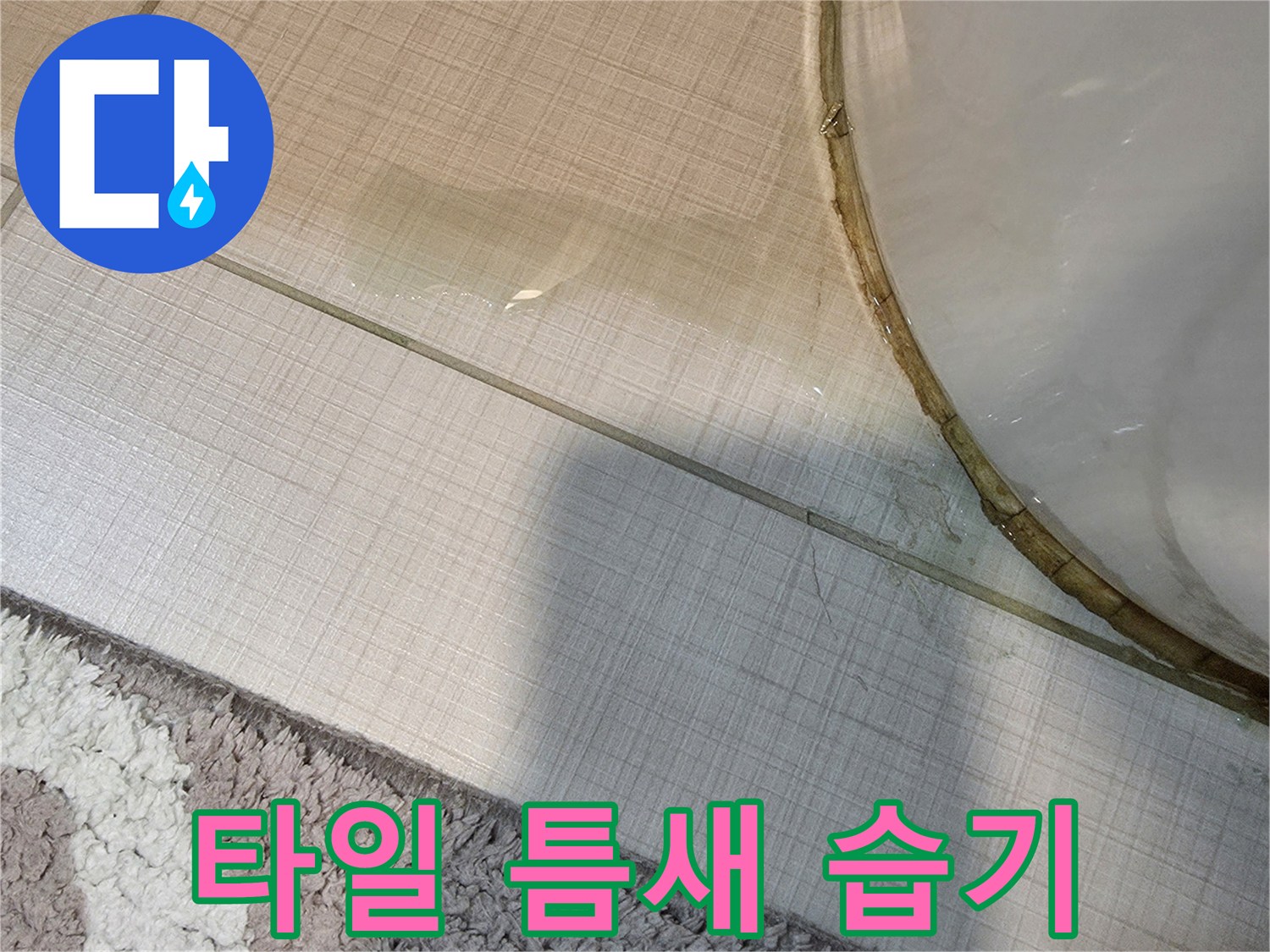 화장실-타일-줄눈-사이-스며든-물기