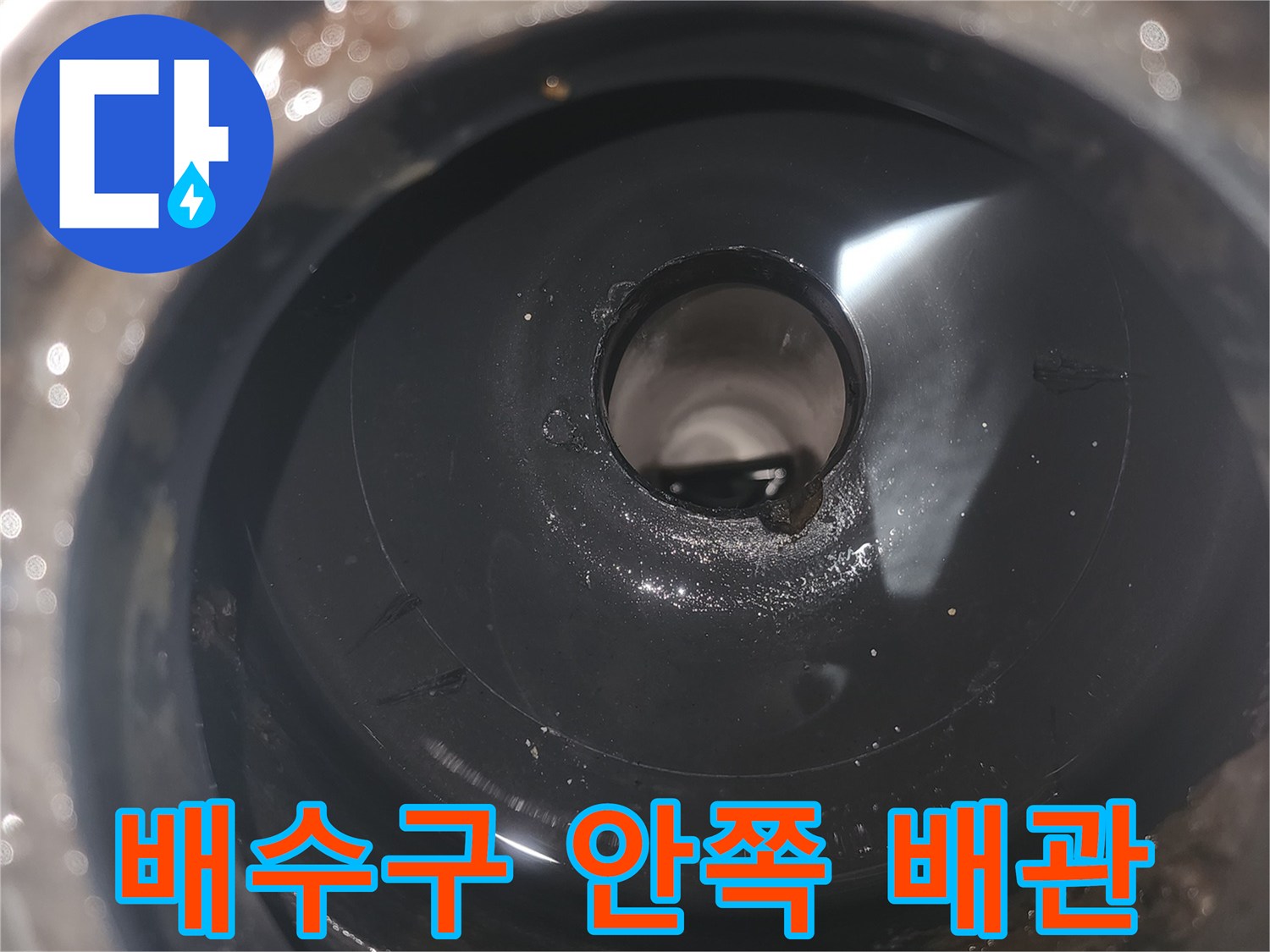 배수구-안쪽-배관-연결부-확인