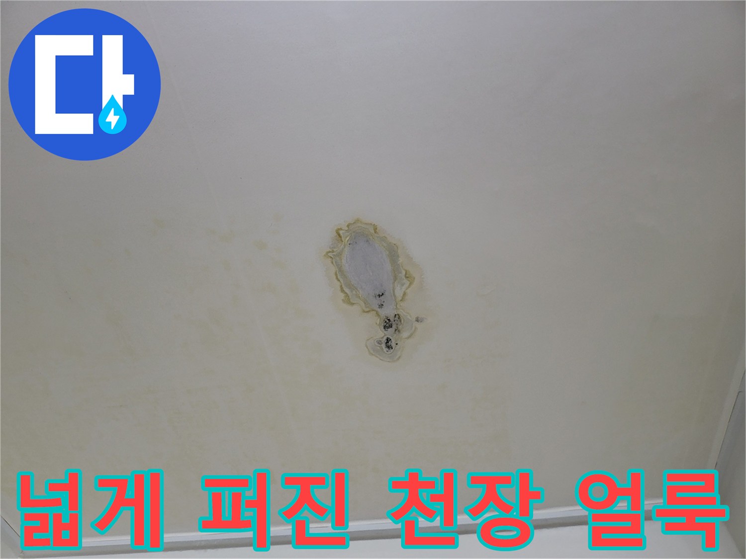 불규칙한-모양으로-퍼져있는-천장-누수-흔적