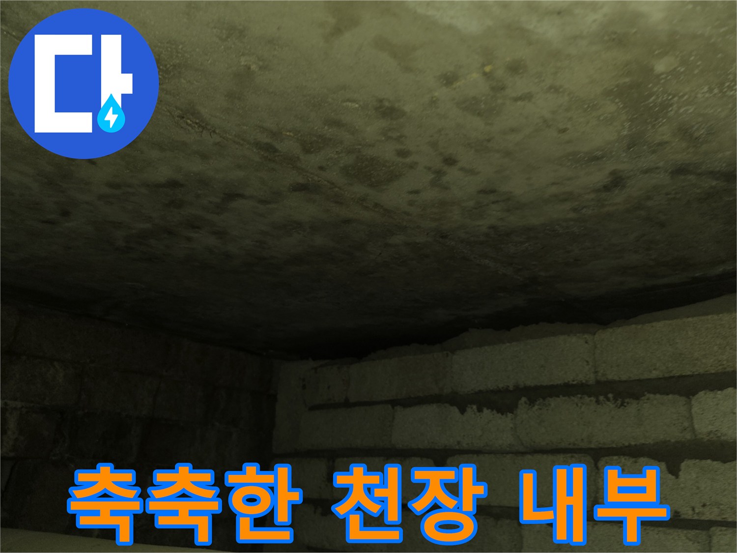습기가-가득히-머무른-아랫집-천장-내부-구조