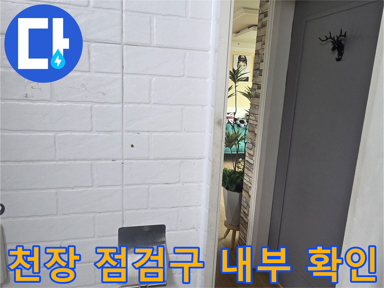화장실-천장-배관-주변-누수-흔적-정밀-조사