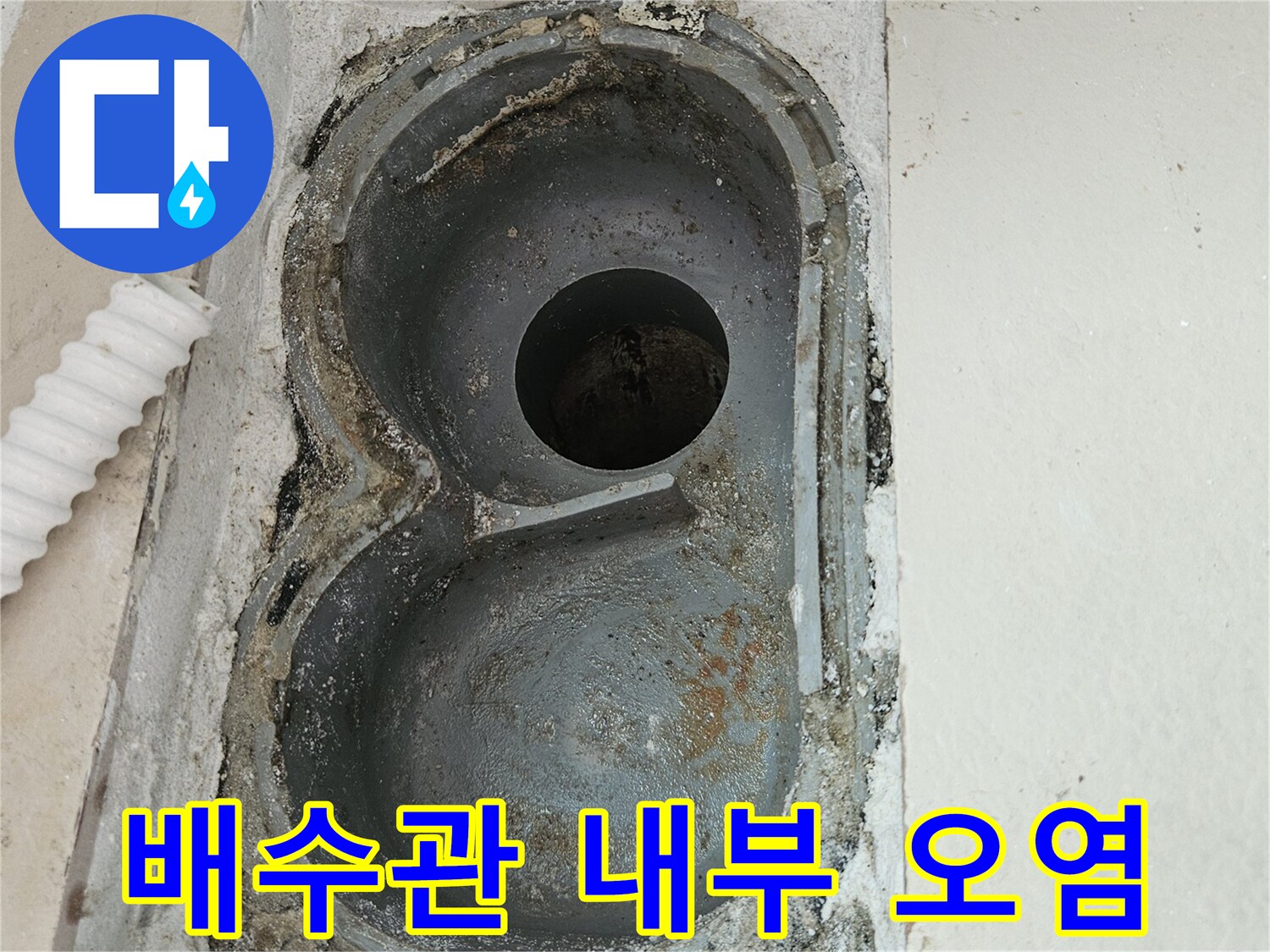 배수관-주변-방수층-오염-및-습기