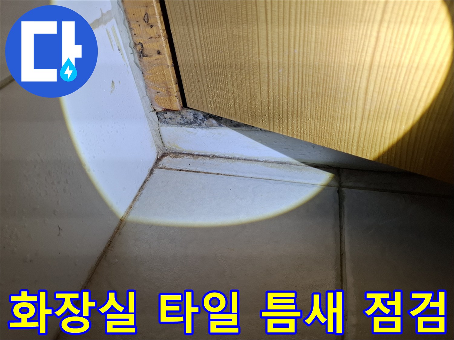 송파구-화장실-타일-사이-물샘-지점-확인
